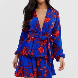LIKE NEW 💫ASOS FLARE MINI FLORAL DRESS
